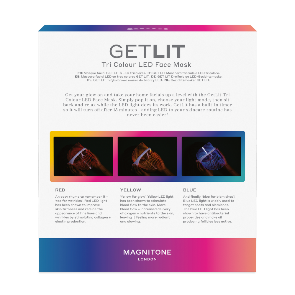 Get Lit® mascarilla LED tricolor