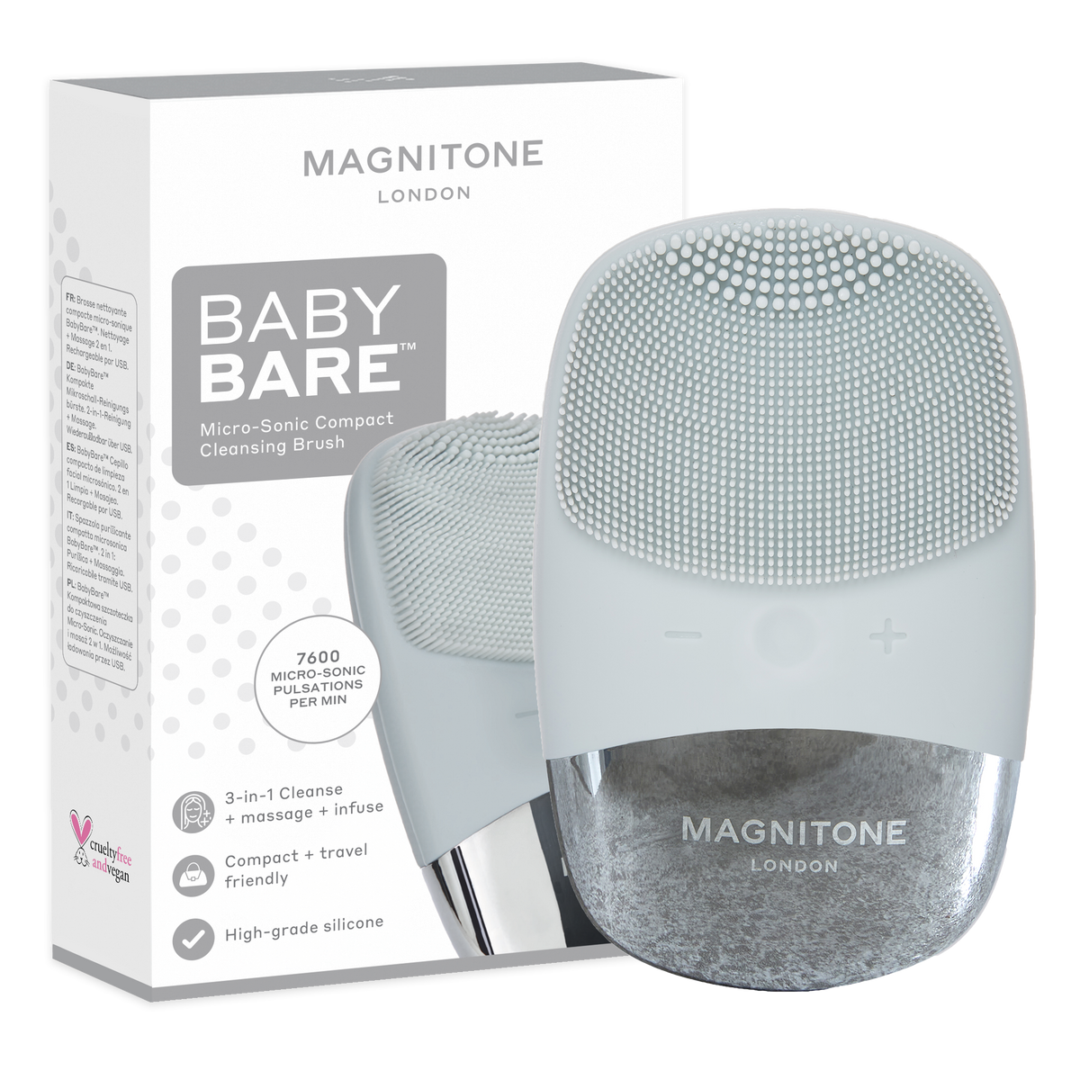 Magnitone BabyBare Cepillo de Limpieza Micro-Sónico Compacto