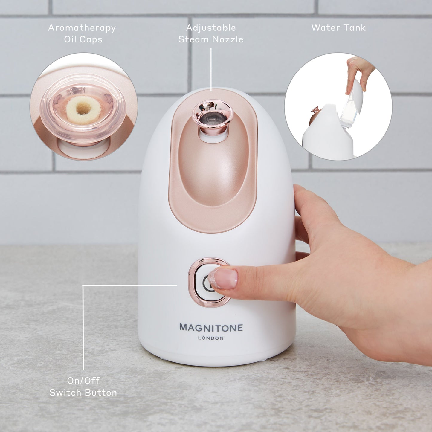 MAGNITONE Steam Ahead2 Vaporizador facial nano hidratante