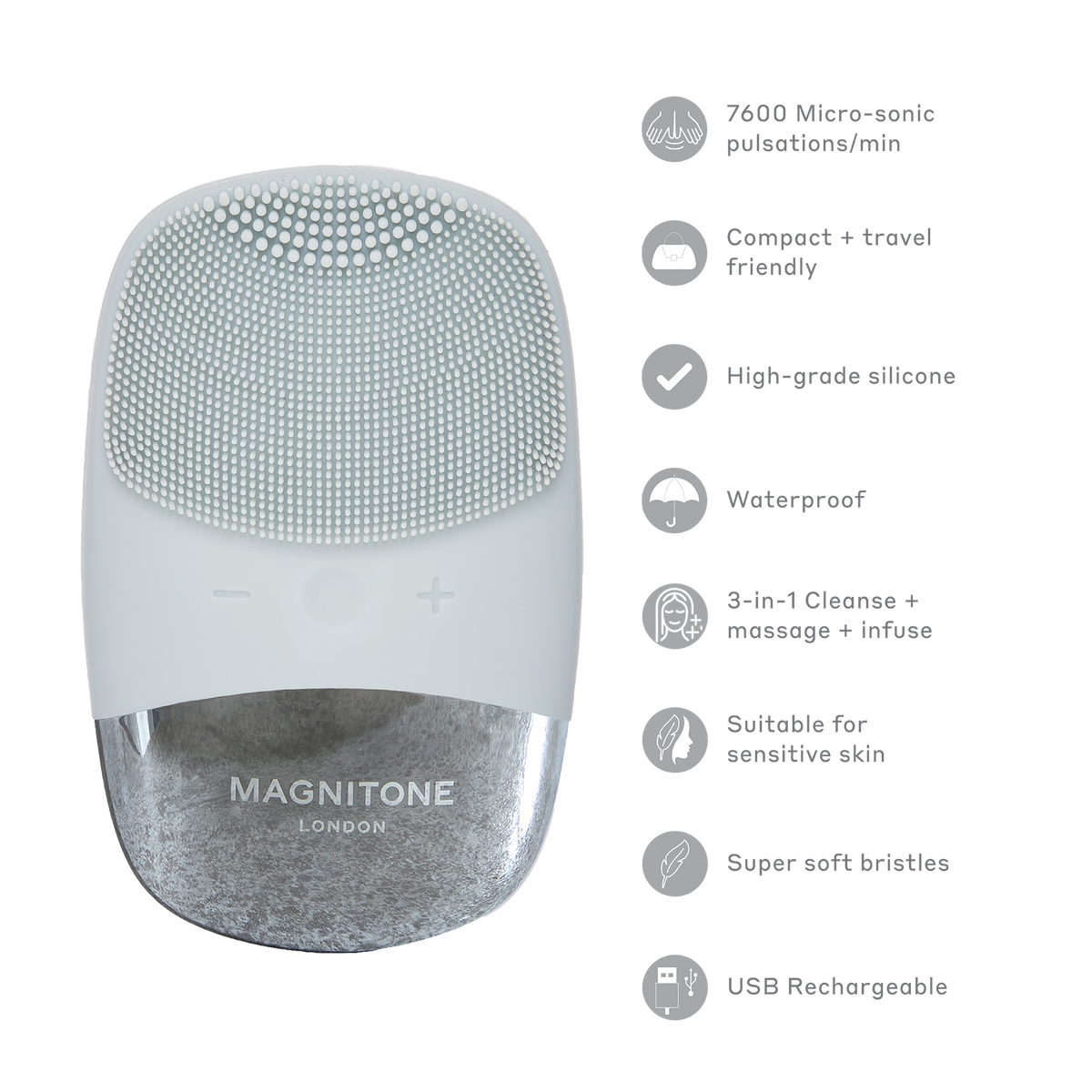 Magnitone BabyBare Cepillo de Limpieza Micro-Sónico Compacto