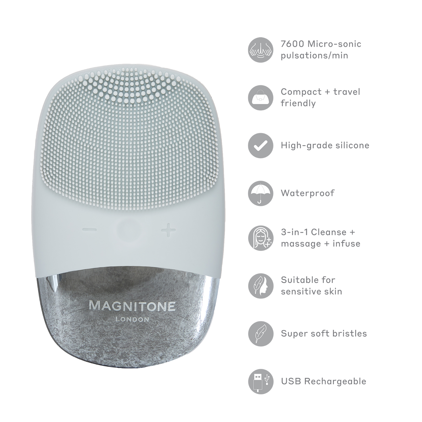 Magnitone BabyBare Cepillo de Limpieza Micro-Sónico Compacto